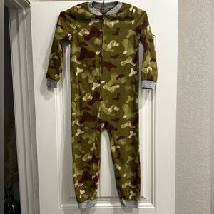 Carter's Camouflage Green and Brown Pajama Footie